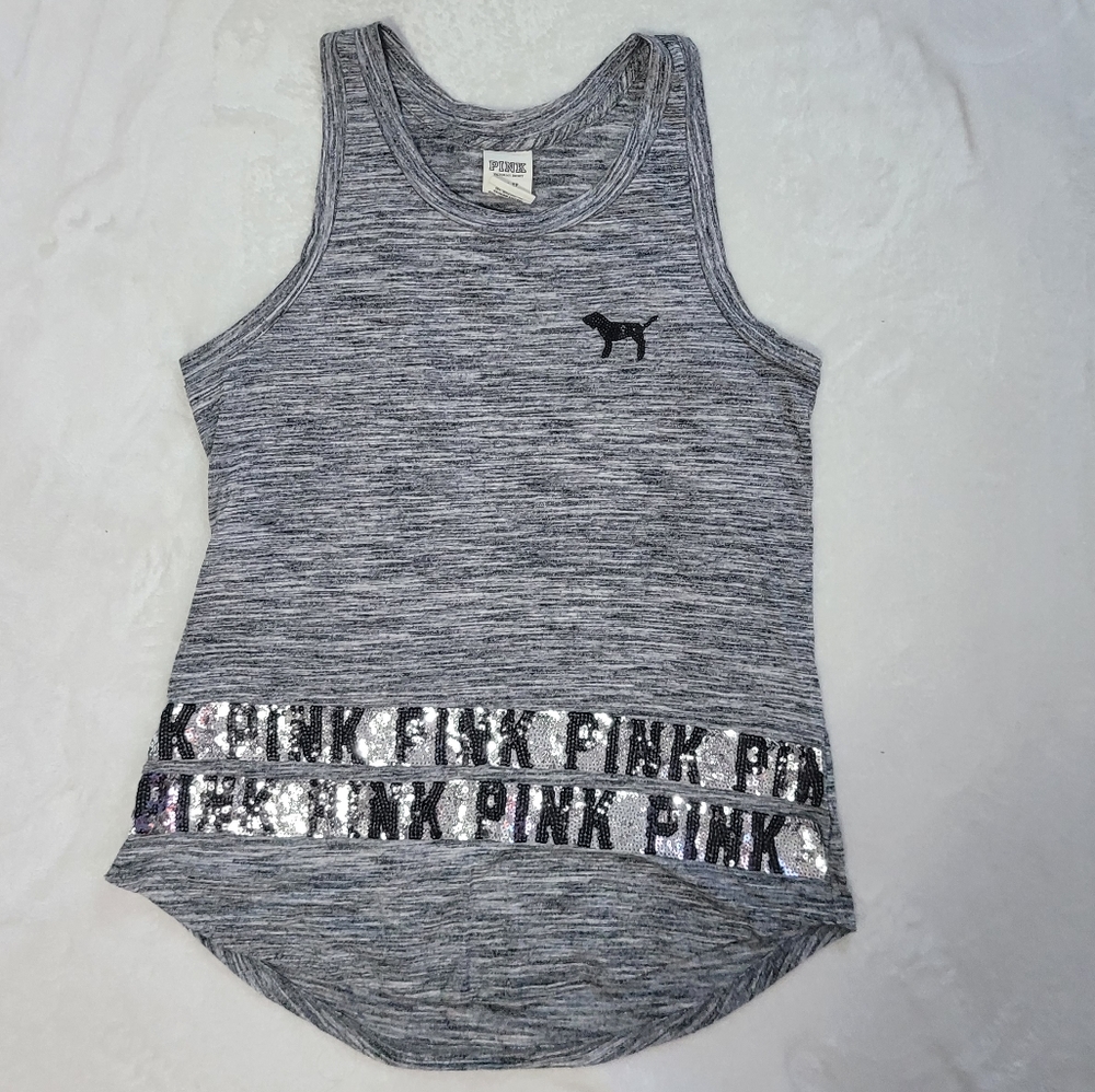 PINK sequin tank top